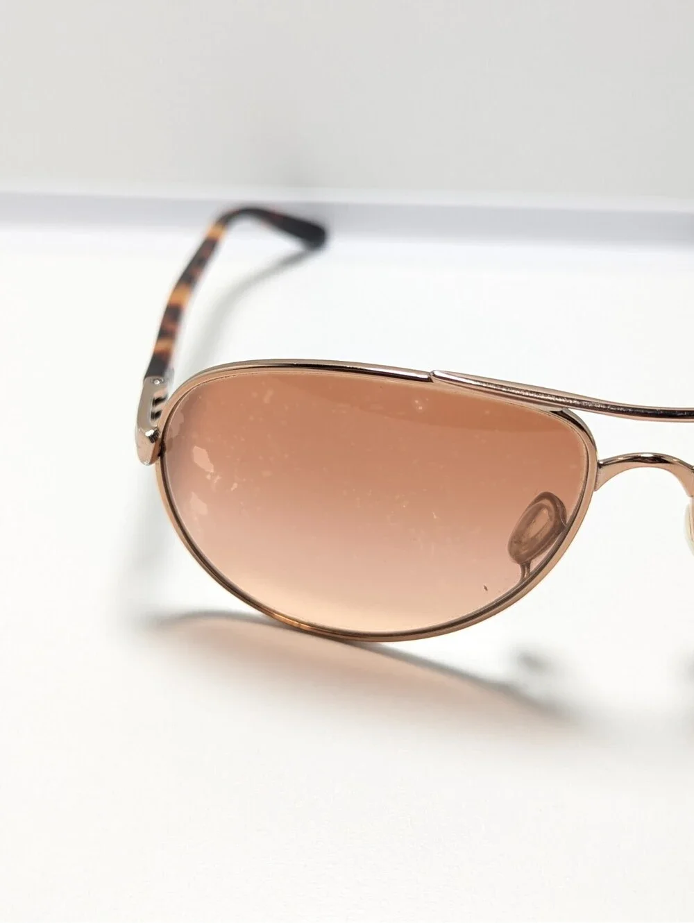 Oakley Feedback 004079-01 Brown Gradient Tortoise Aviator Women's Sunglasses